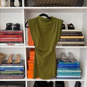 Olive Green Mock neck Dress